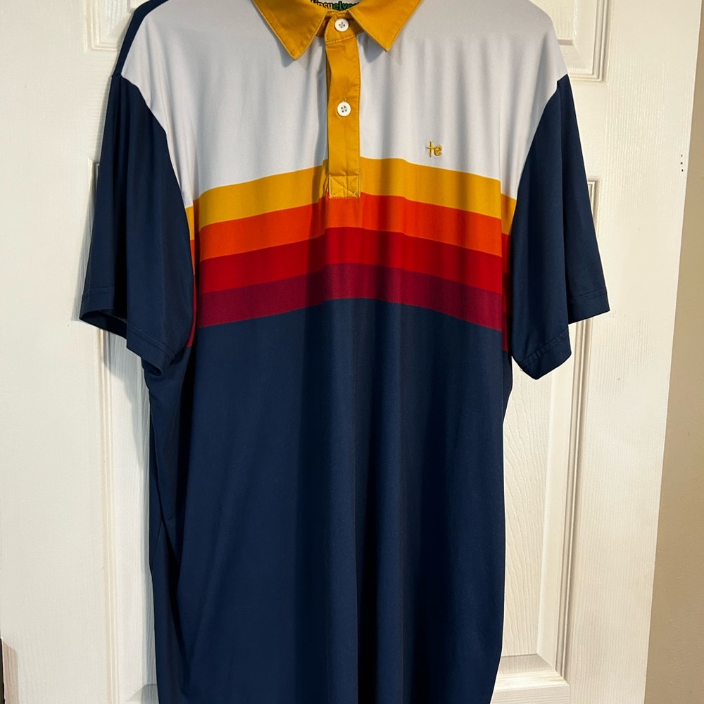 Men's Multicolor Striped Polo Shirt